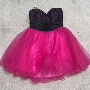 Strapless mini dress